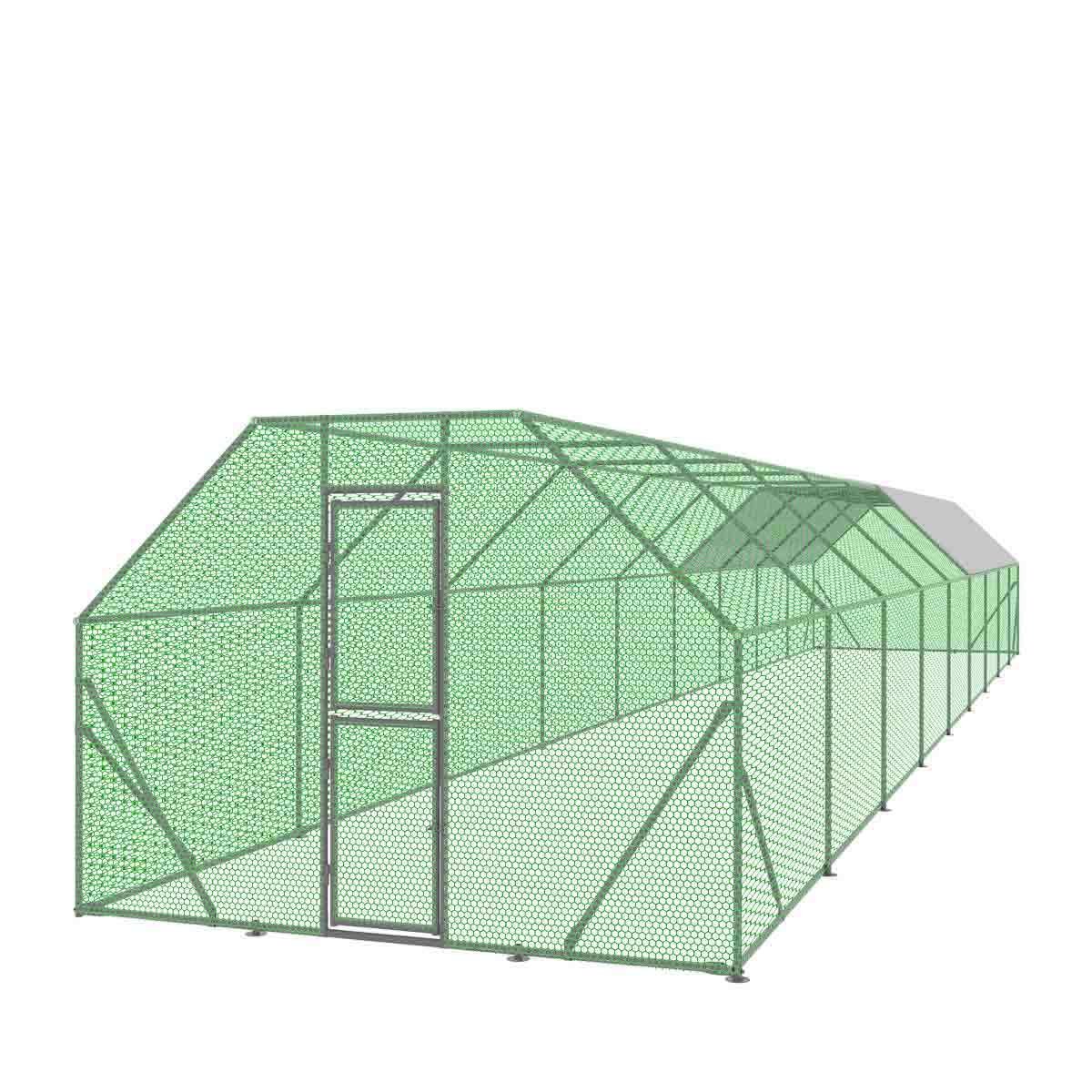 10-x-60-Wire-Mesh-Chicken-Run-Shelter-Coop-Galvanized-Steel-600-Sq-Ft-Lockable-Gate-PVC-Coated-Mesh-TMG-CRS1060