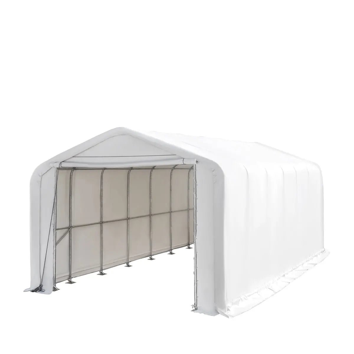 18-x-30-RVMotorhome-Storage-Shelter-17-oz-PVC-Fabric-Cover-Front-Roll-Up-Door-Enclosed-Rear-Wall-3-Layer-Galvanized-Steel-Frame-13-Straight-Sidewalls-TMG-ST1830