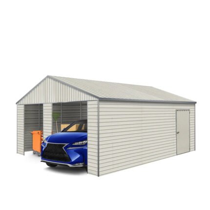 21’ x 19’ Double Garage Metal Shed with Side Entry Door (Discontinued – Replaced by TMG-MS2020, 2030)