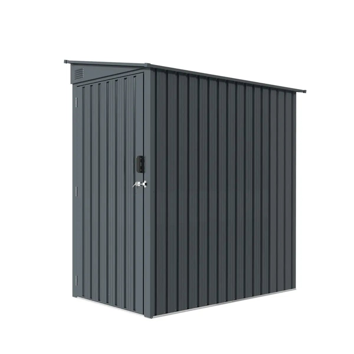 3-x-6-Galvanized-Metal-Pent-Shed-29-GA-Corrugated-Metal-75-Upper-edge-TMG-MS0306