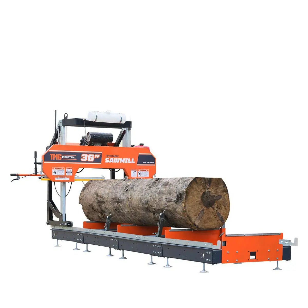 36-Portable-Sawmill-21-HP-Honda-V-Twin-Engine-13-Log-Length-4-Post-Carriage-with-Saw-Head-Anti-tip-Self-locking-TMG-PSM36