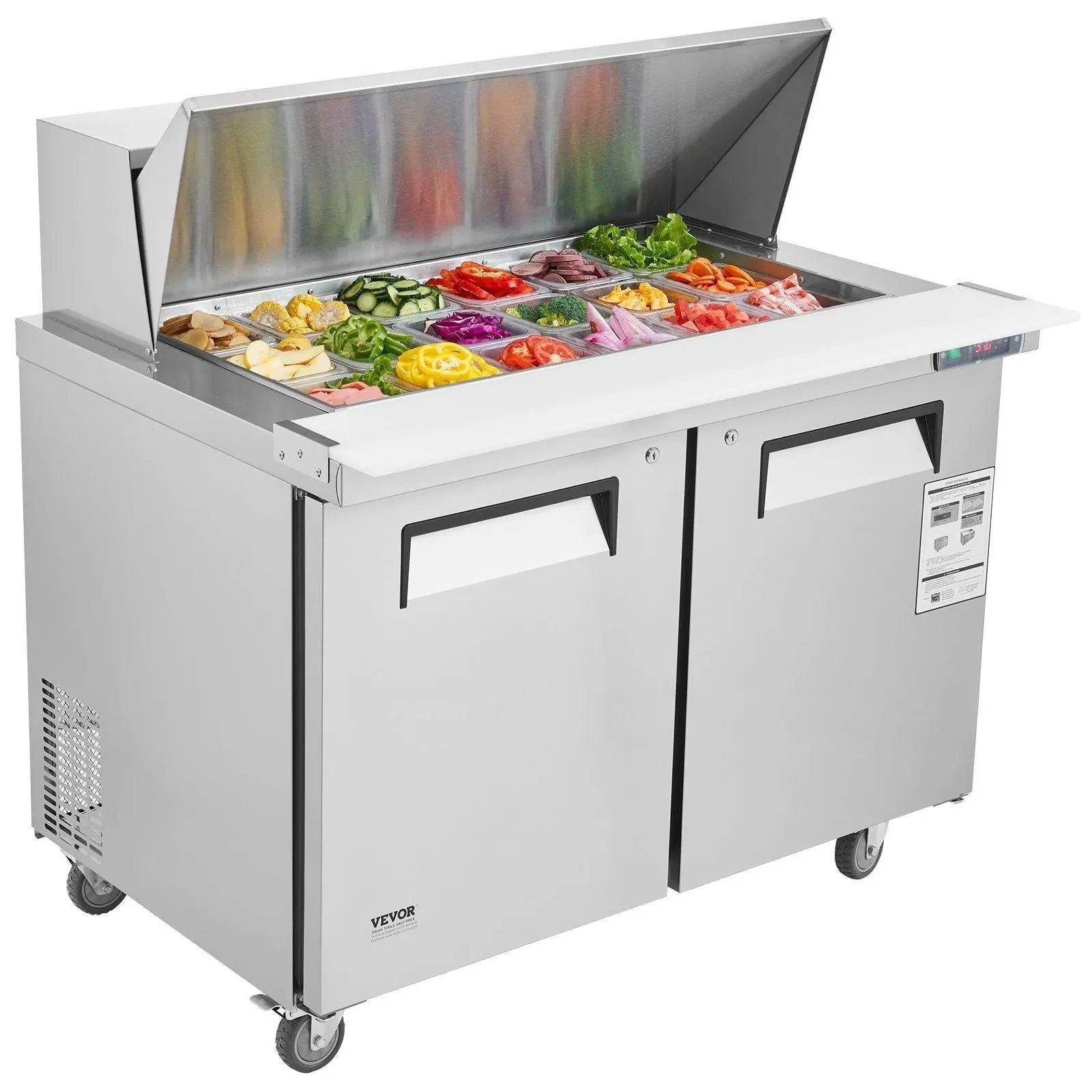 48-Inch-Commercial-Sandwich-Salad-Prep-Table-with-Dual-Doors-12_9-Cu_ft-Refrigerator-DOBA-FZPT13