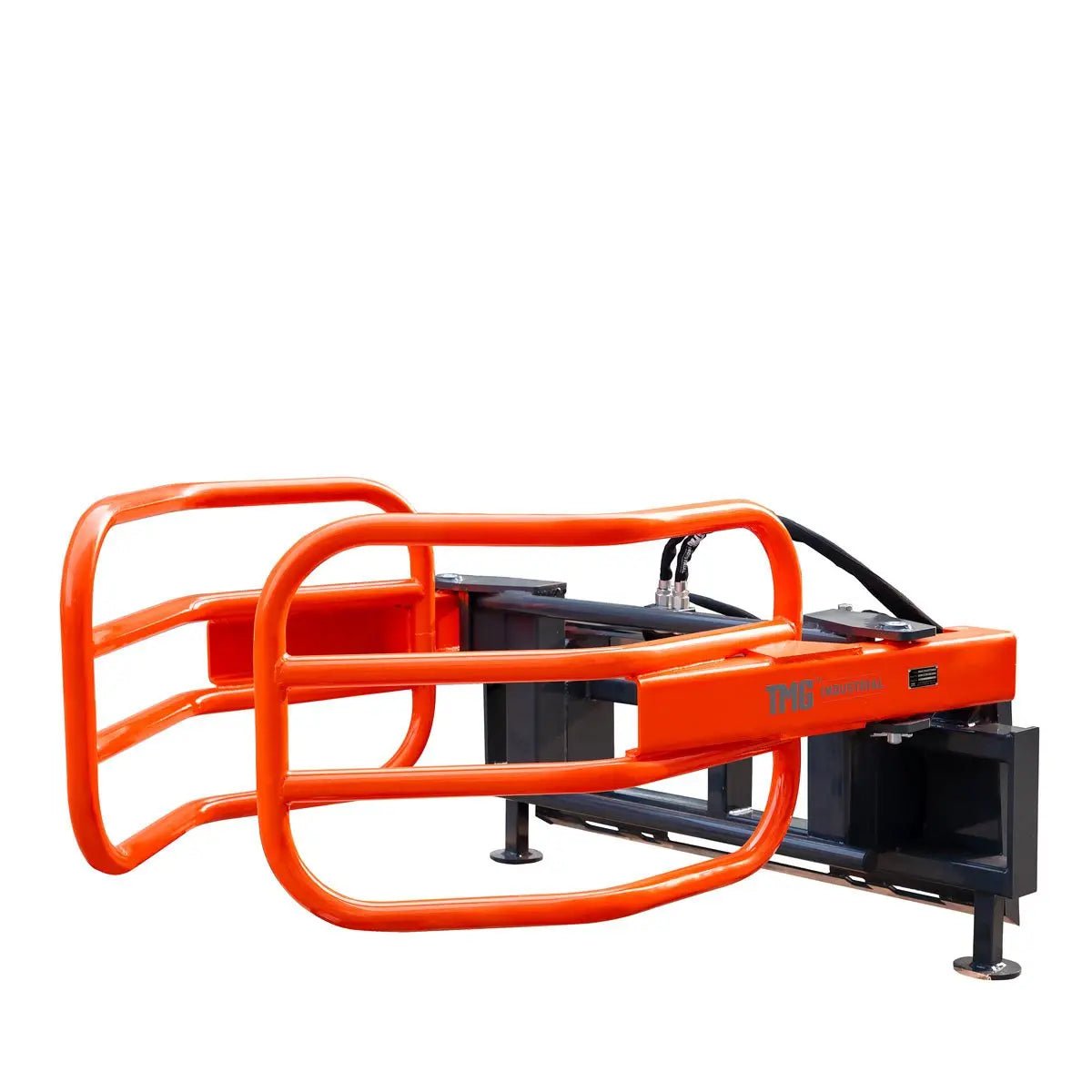 72-Skid-Steer-Hydraulic-Round-Bale-GripperSqueeze-2500-lb-Capacity-35-Depth-Dual-Kickstands-Tubular-Arms-Universal-Quick-Mount-TMG-SBG72
