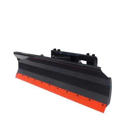 94" Skid Steer Dozer Blade/Snow Plow Pusher, 30° Left & Right, Bolt-On Cutting Edge, Adjustable Skid Shoes, Universal Quick Mount, TMG-DB94