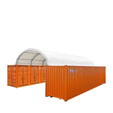 Pro Series 20' x 40' Dual Truss Container Shelter with Heavy Duty 17 oz PVC Cover, TMG-DT2041CV