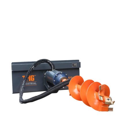 Skid Steer Post Hole Auger Drive Attachment, 12" Diameter Auger, 48" Drilling Depth, Standard Flow, TMG-SAG12